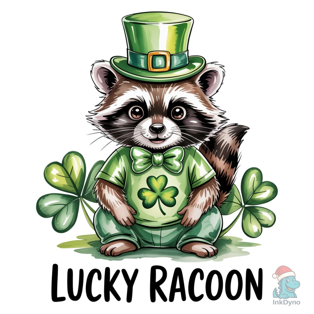 Lucky Cute Raccoon St Patrick's Day