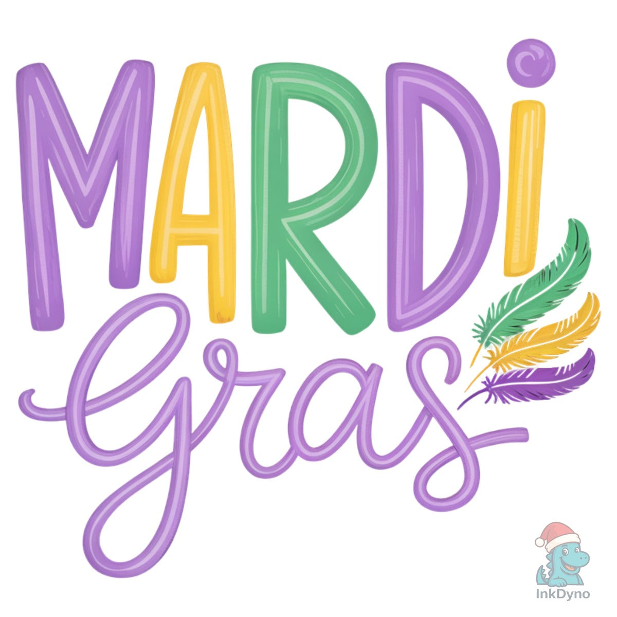 Mardi Gras Text Lettering