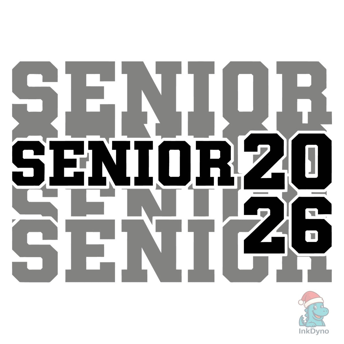 Gray Repeating Senior 2026 Design