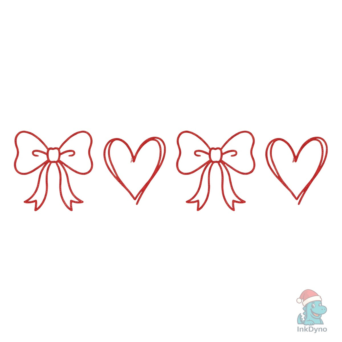 Coquette Valentine Heart Bow