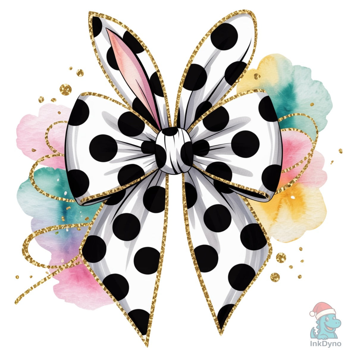 Polka Dot Easter Bow Spring Bow