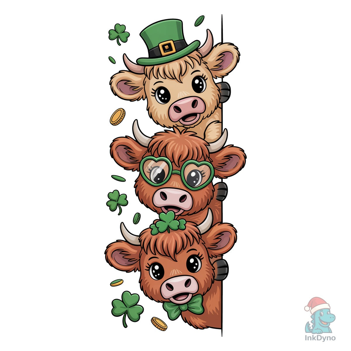 St. Patrick's Day Highland Cow