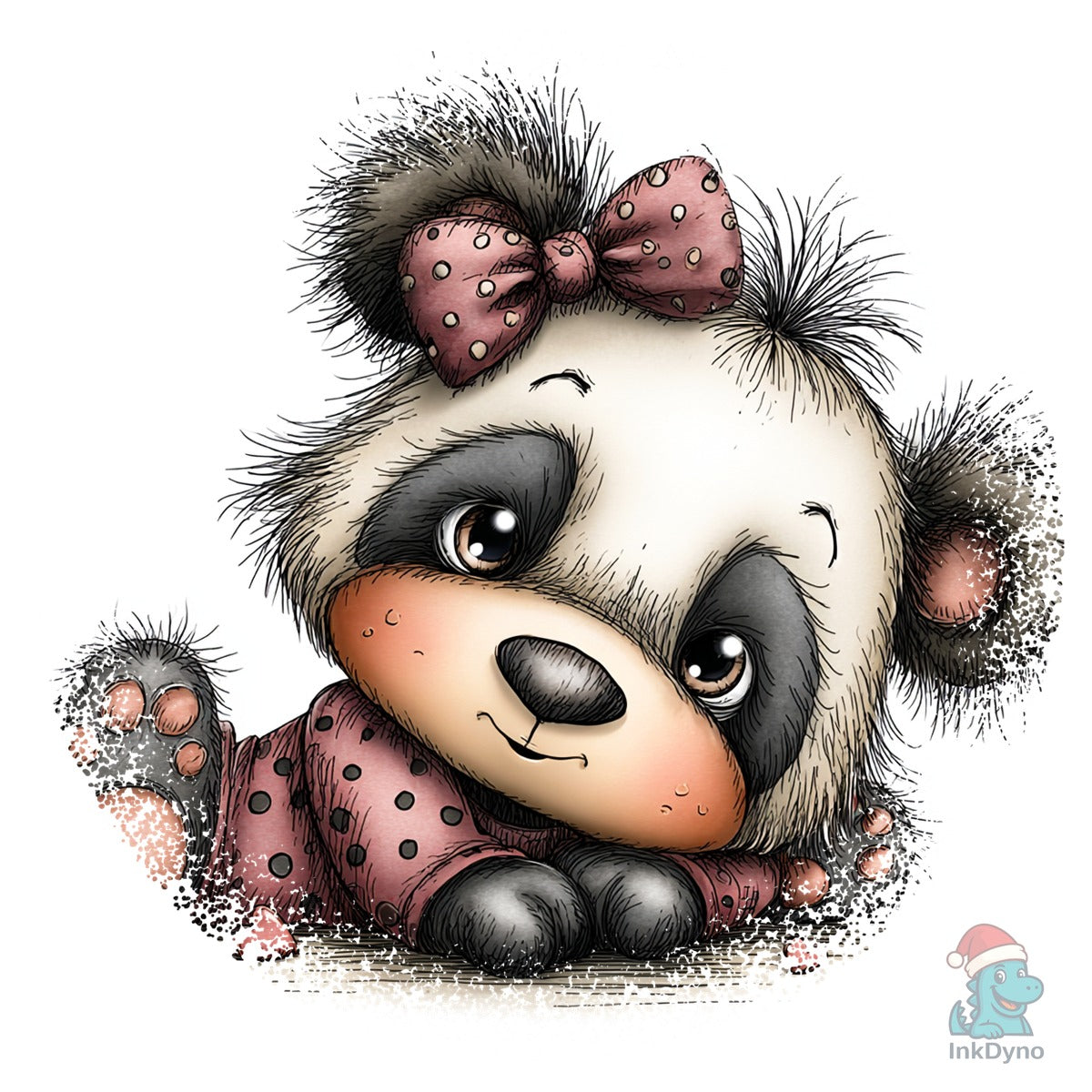 Panda Whimsical Valentine Round Tshirt