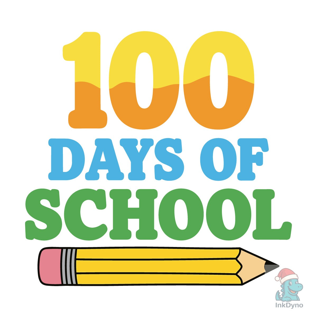 100 Days of School Pencil