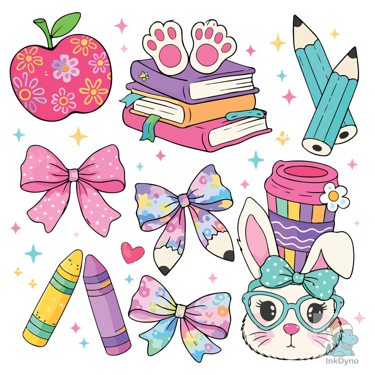 Cute Easter Teacher Bunny Sublimation