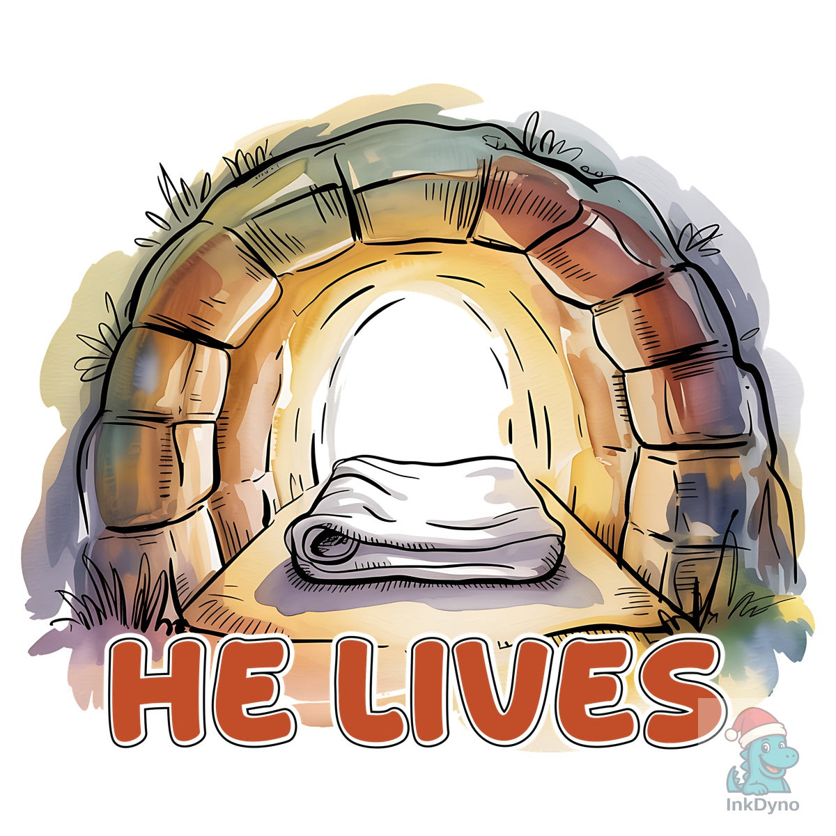 He Lives Christian Easter Design