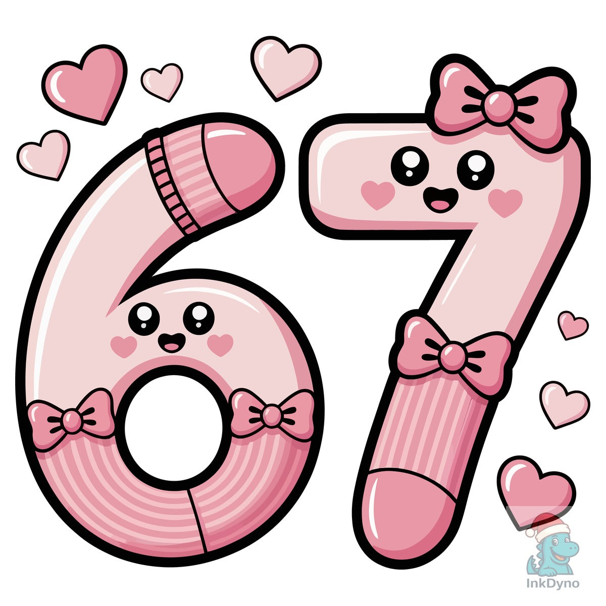 Adorable 67 Pink Hearts
