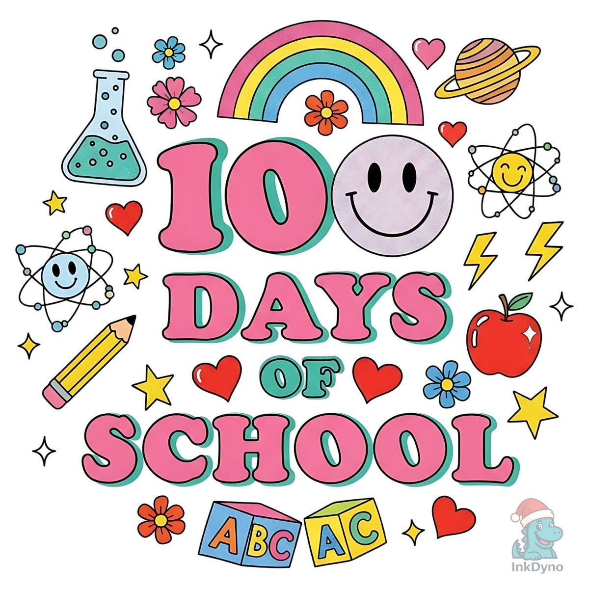 100 Days of School Happy Smiley
