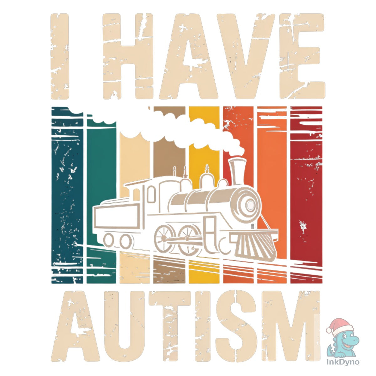 I Have Autism Vintage Train