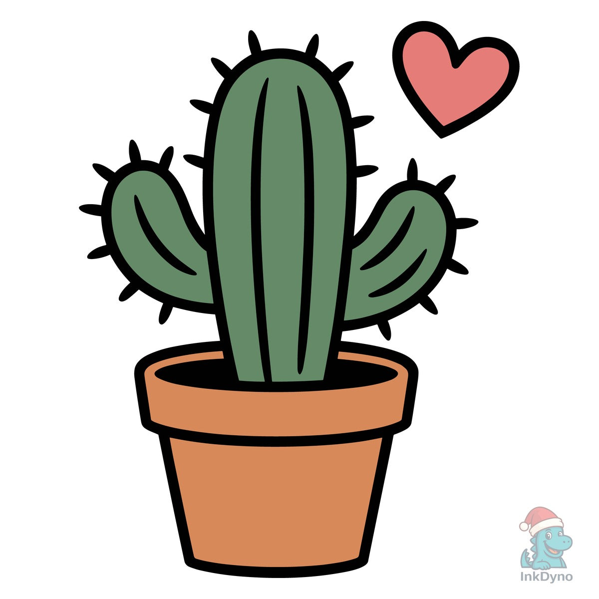Cactus with a Yellow Top Vector