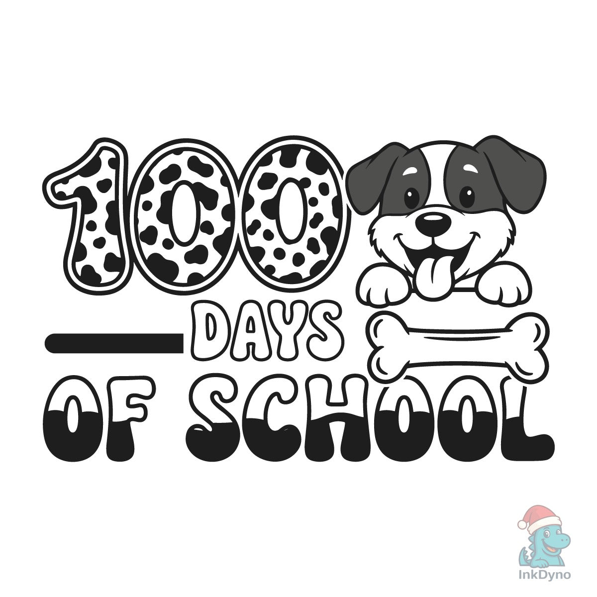 Cute Puppy 100 Days of School Dog