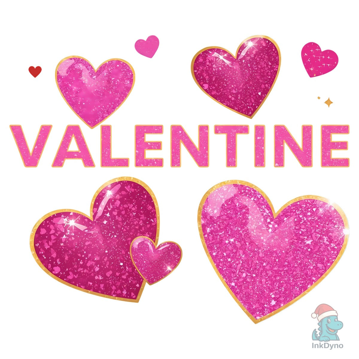 Valentine Hearts Sublimation Design