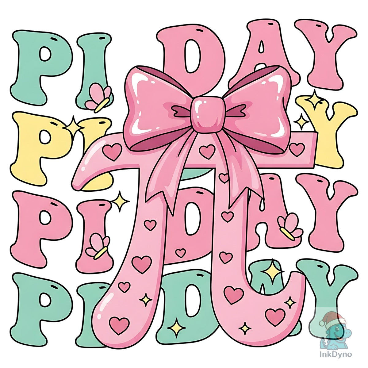 Pretty Pi Day Bow