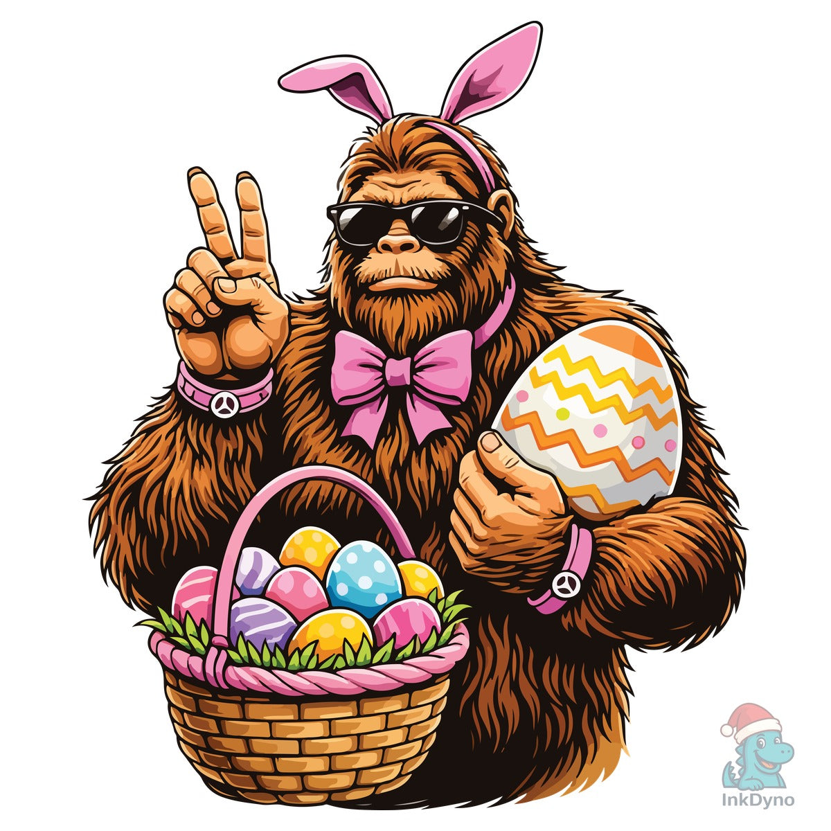 Peace Sign Bigfoot Easter Egg