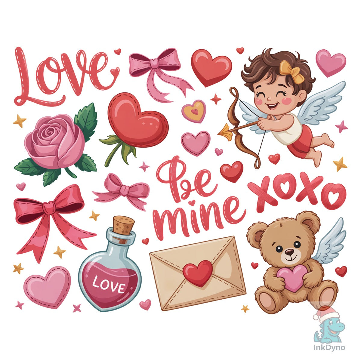 Retro Valentine Collage XoXo Be Mine PN