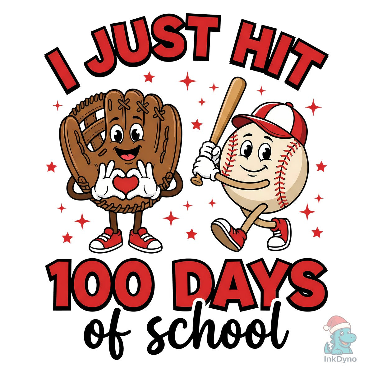 I Just Hit 100 Days of School Baseball