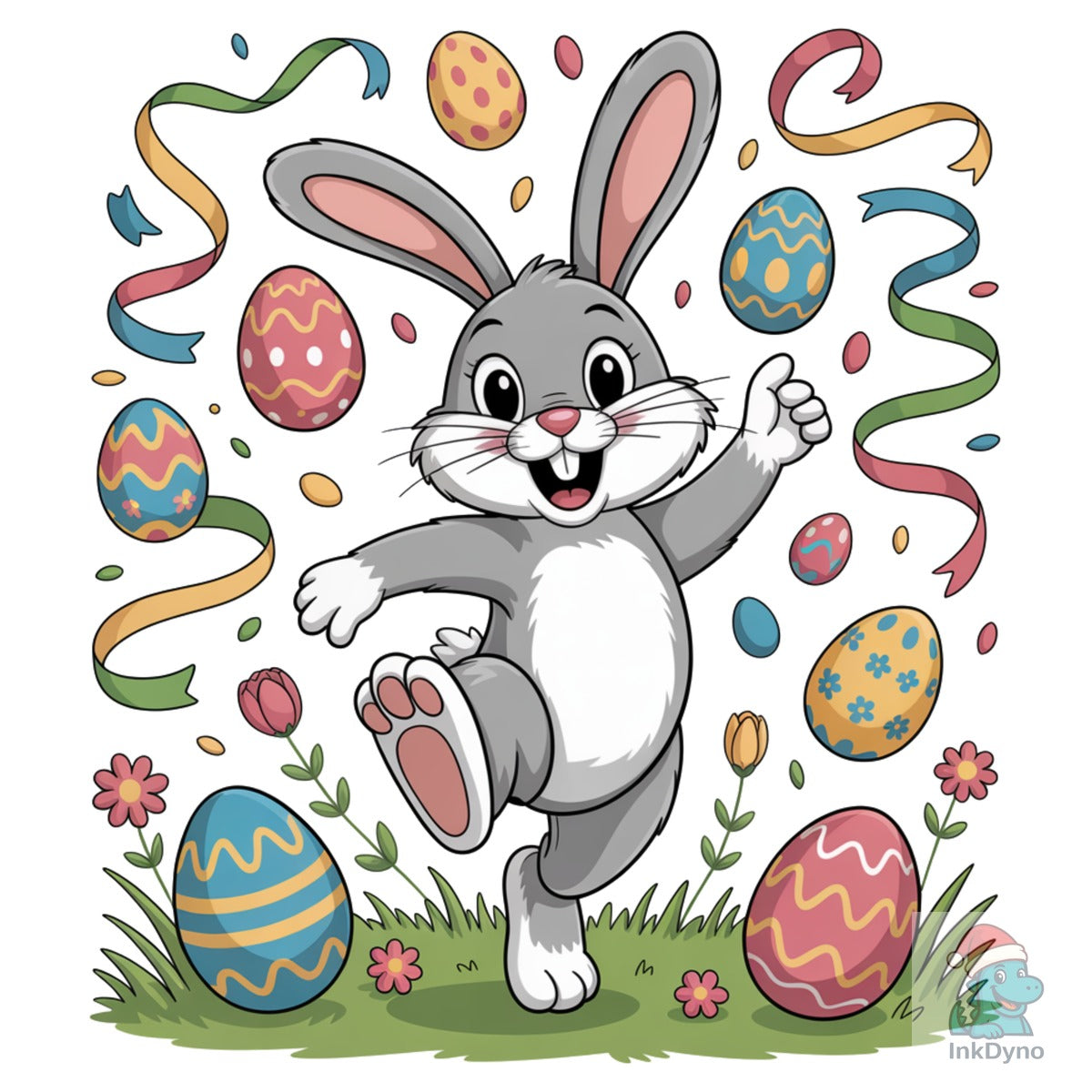 Happy Easter Bunny Dancing