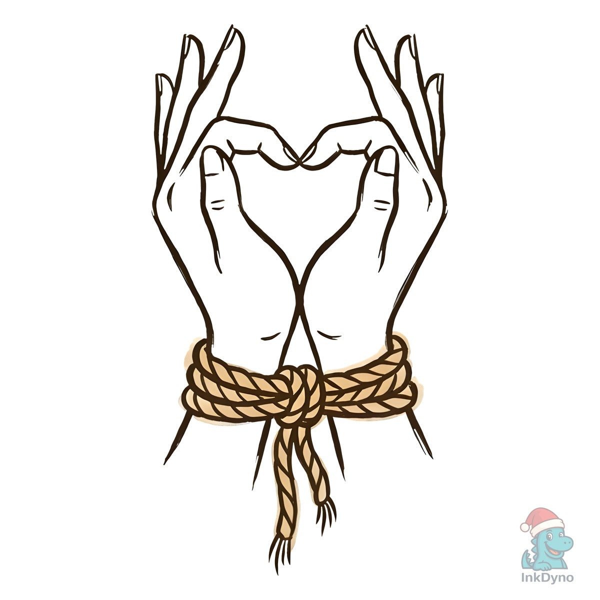 Bound by Love Romantic Line Art