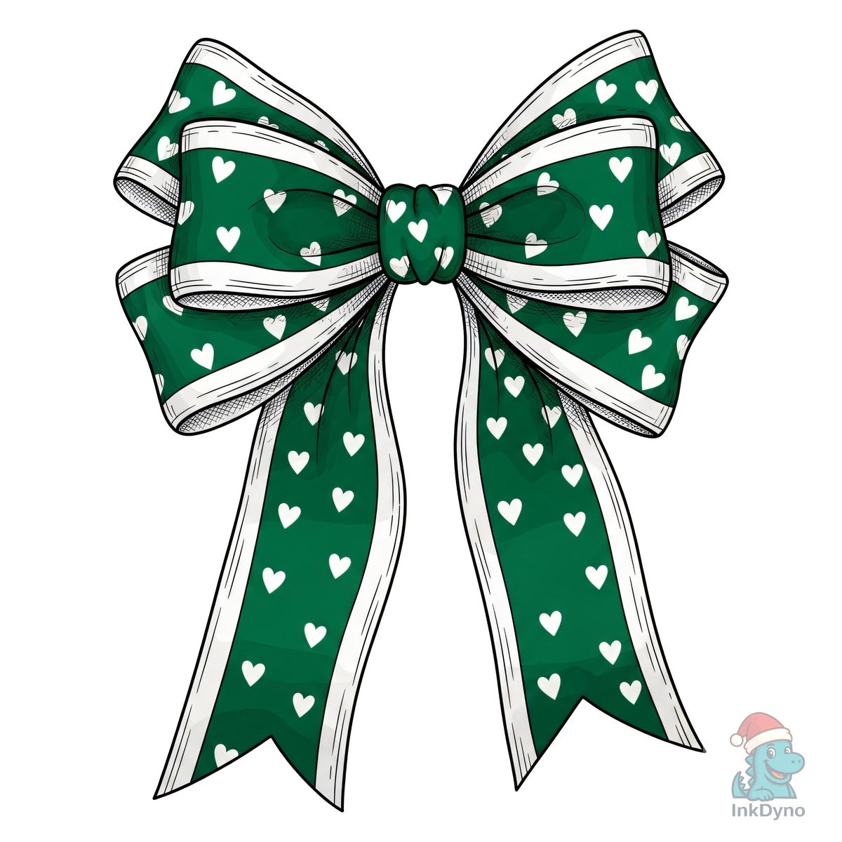Green Heart Bow St Patrick Design