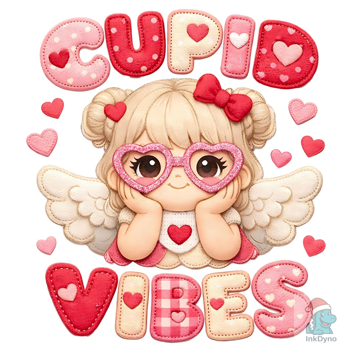 Yarn Faux Cupid Vibes Valentines Day