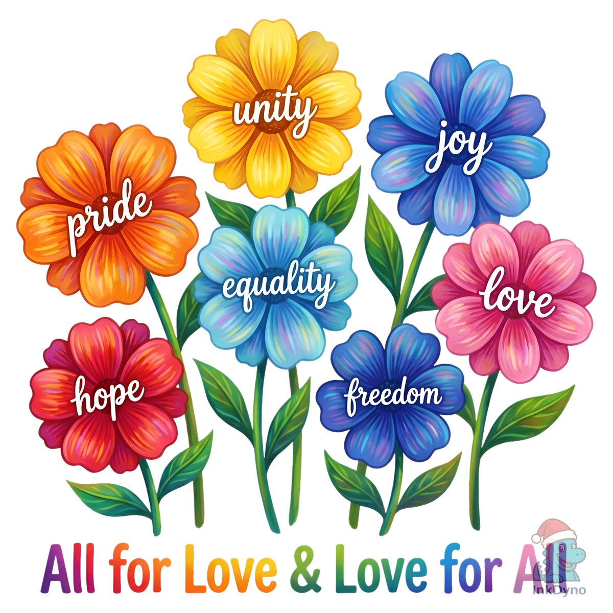 All for Love Pride Flower LGBT