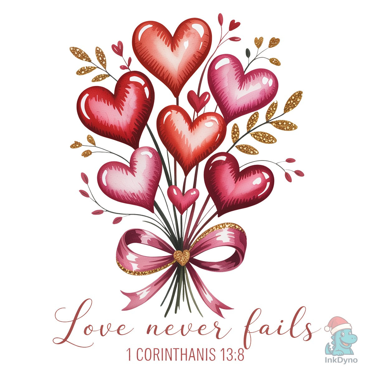 Love Never Fails Valentine Retro