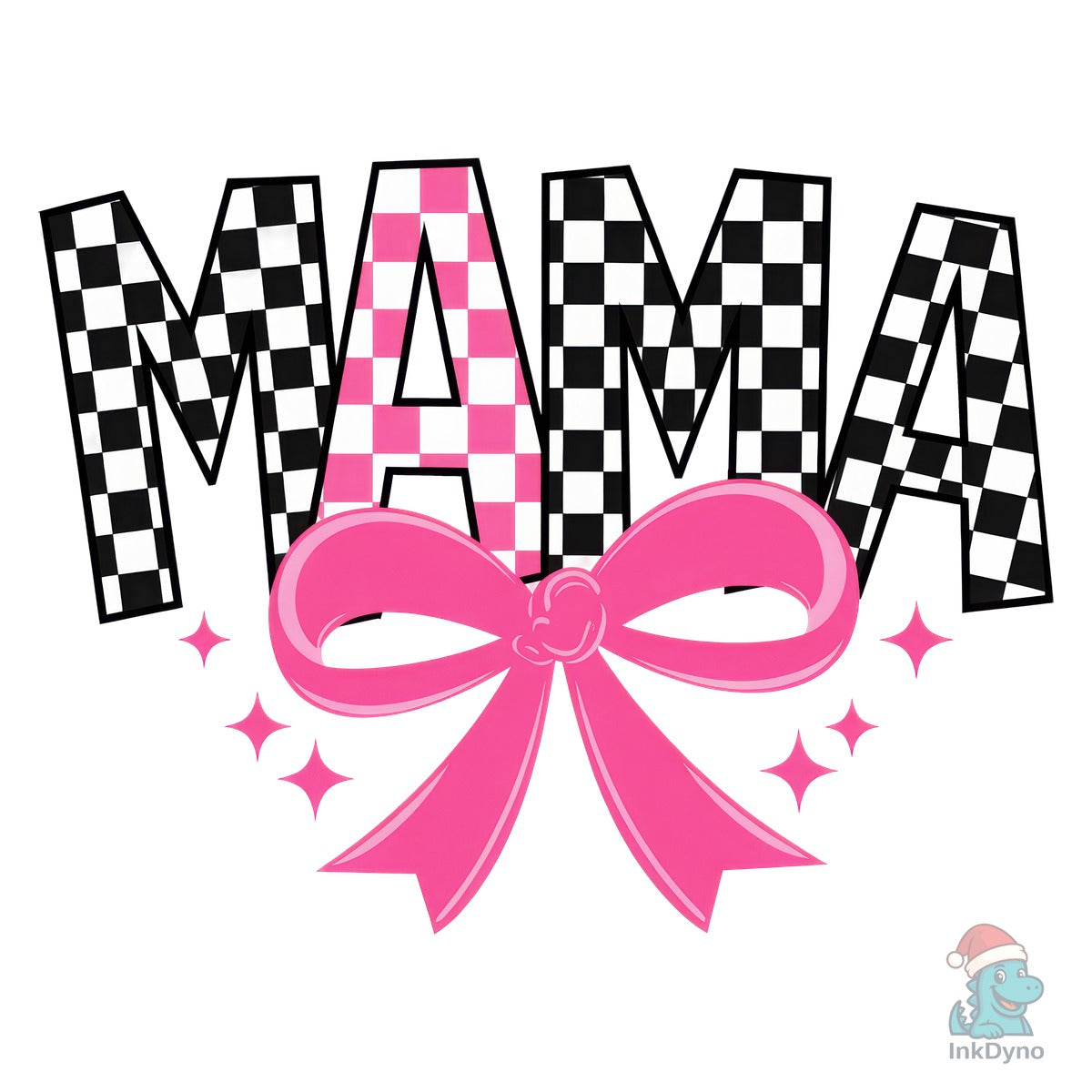 Retro Checkered Mama Coquette Bow