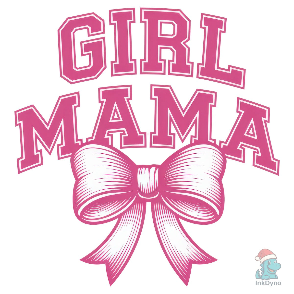 Retro Girl Mama Pink Coquette Bow