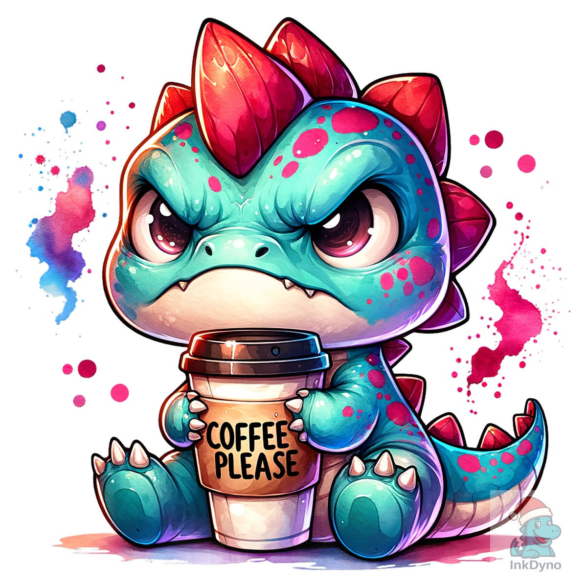 Grumpy Dinosaur Coffee Please