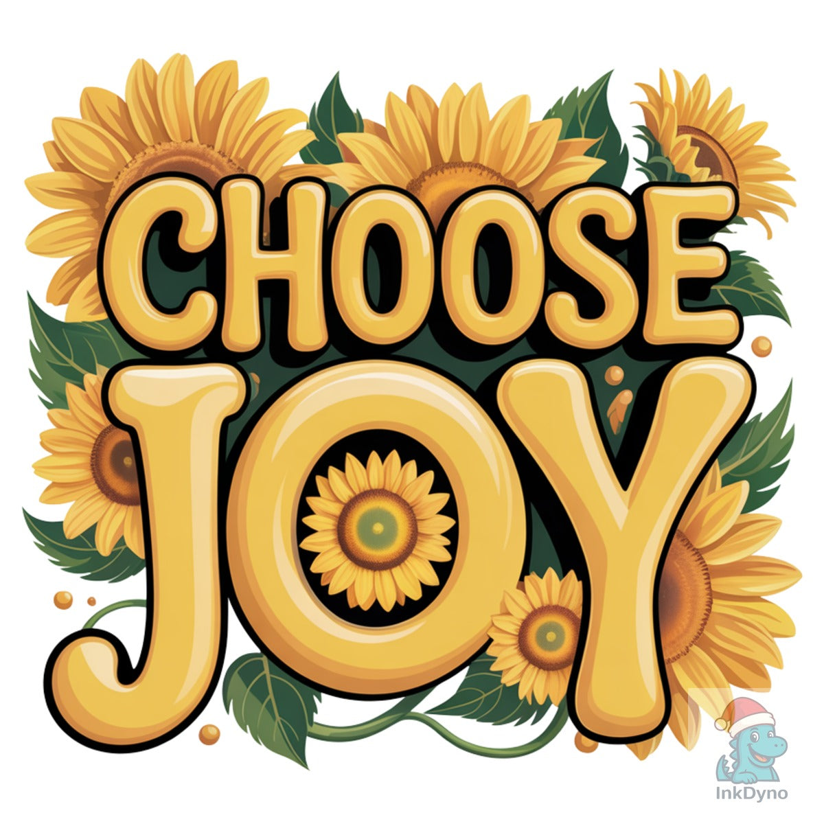 Positive Floral Typography Quote
