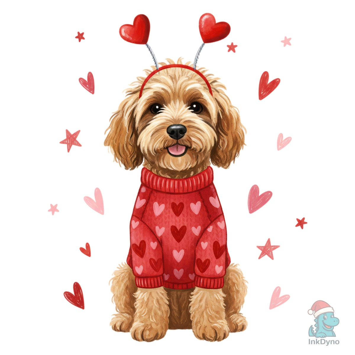 Valentine Dog Love T-shirt Design