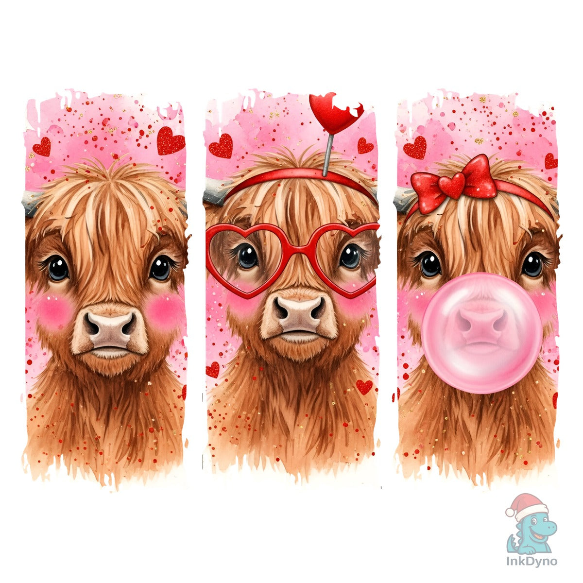 Valentine Highland Cow Brushstroke