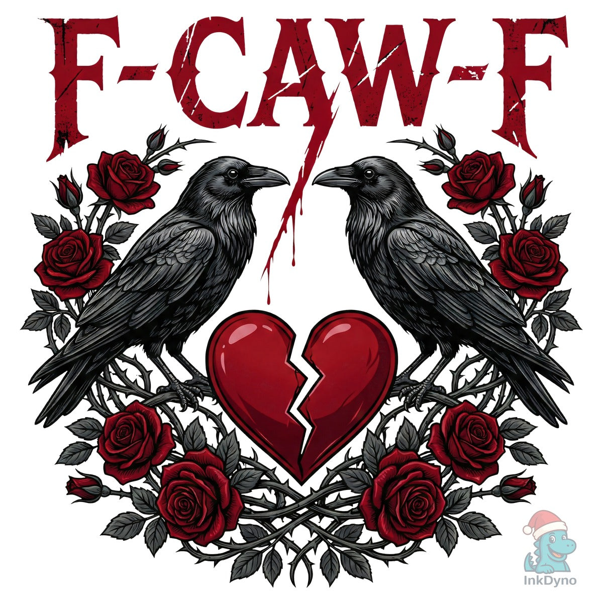 F-Caw-F Crow Valentine Gothic Heart