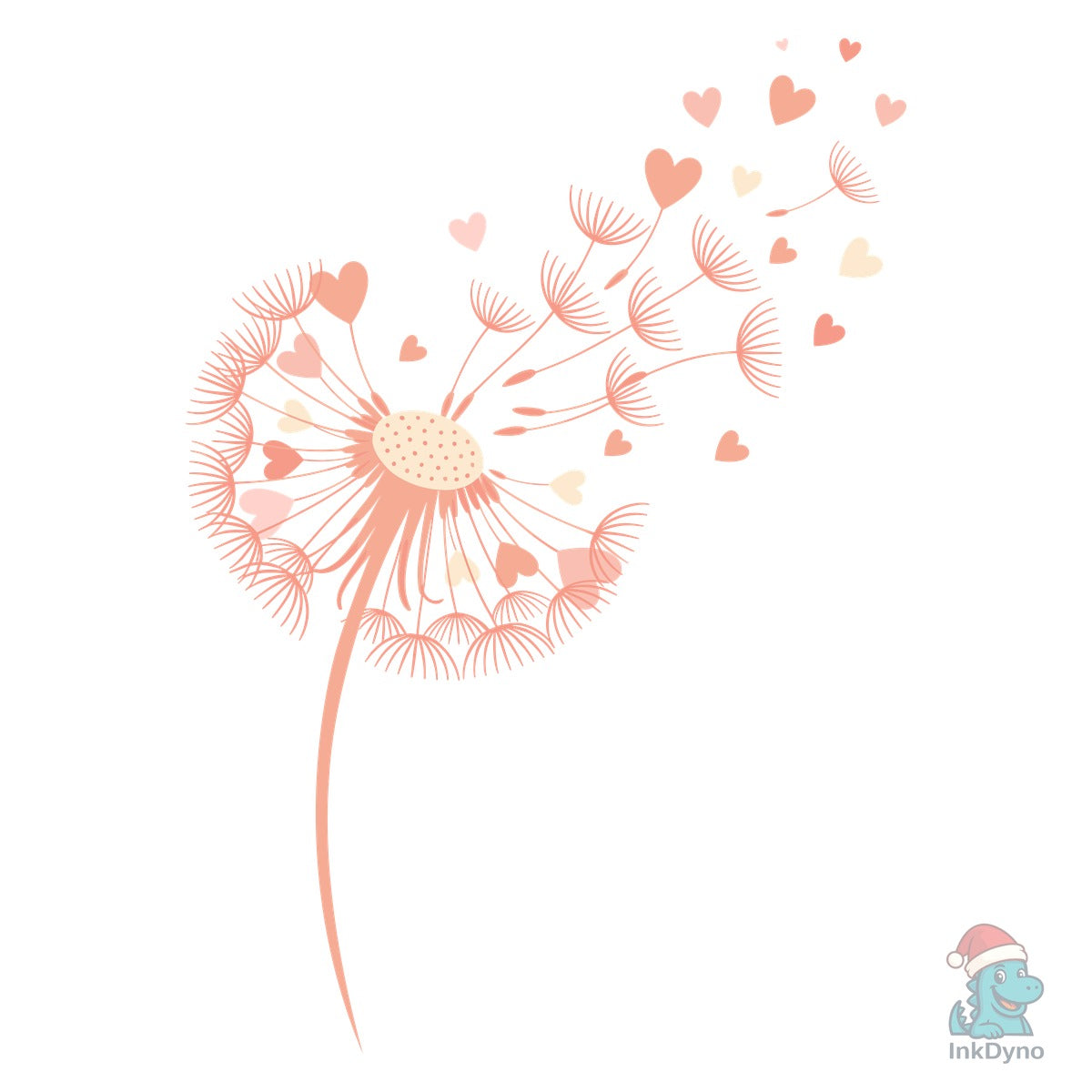 Dandelion Hearts Valentine Love Design
