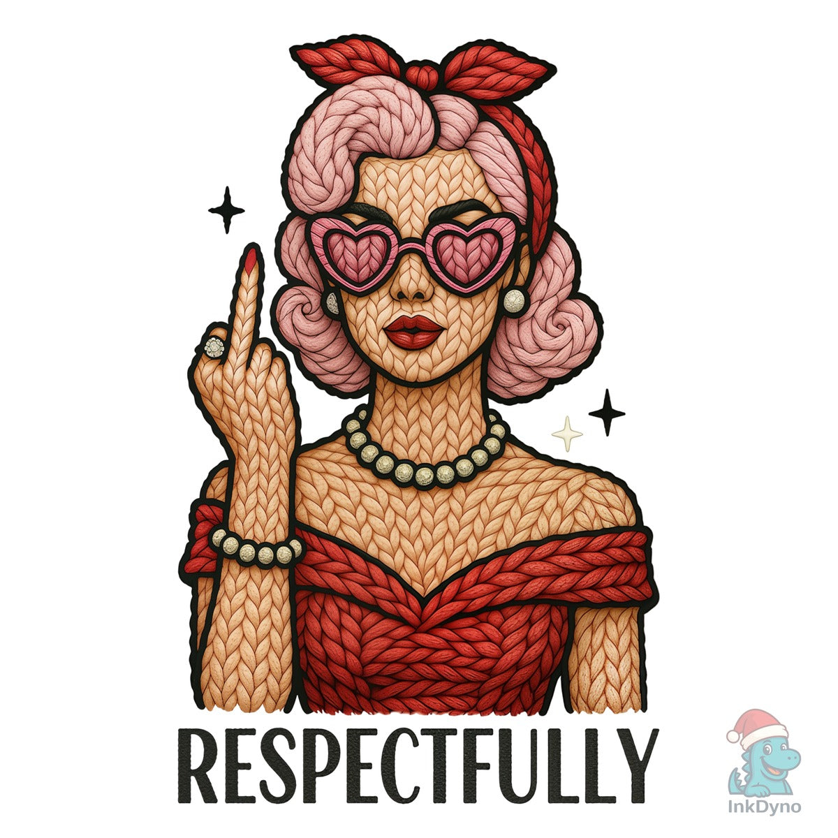 Faux Yarn Respectfully Valentine