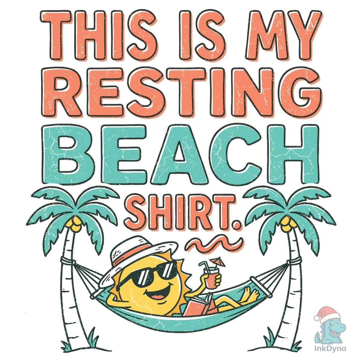 Relaxing Summer Beach T-Shirt Cartoon