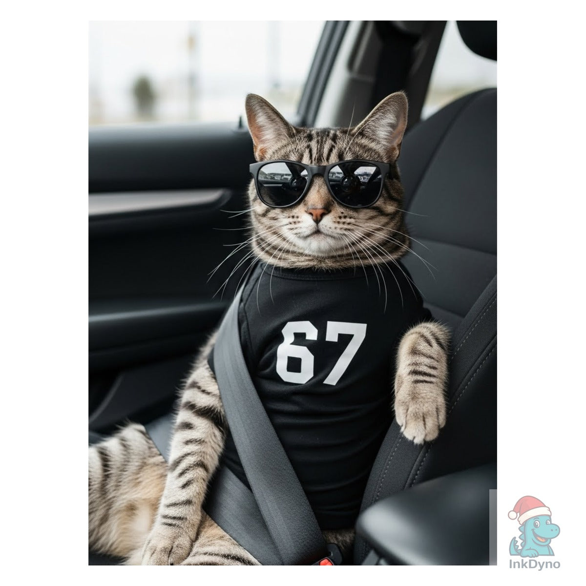 Funny Cool Cat Wearing Six Seven