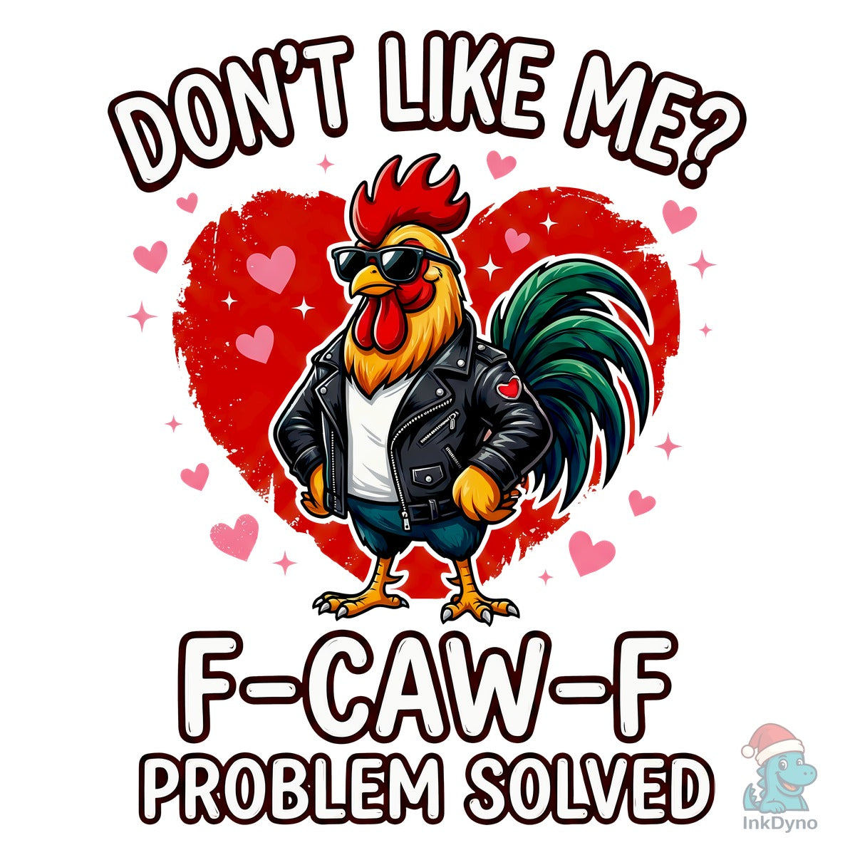 Funny Rooster Valentine F Caw F