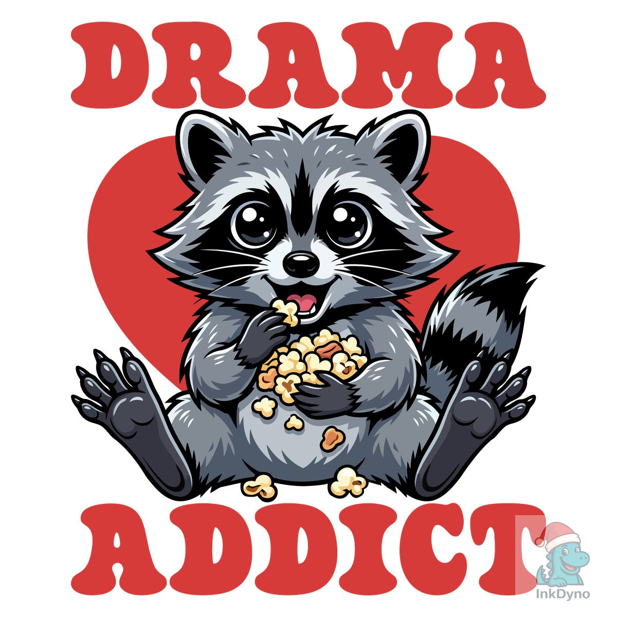 Funny Drama Addict Raccoon Valentine