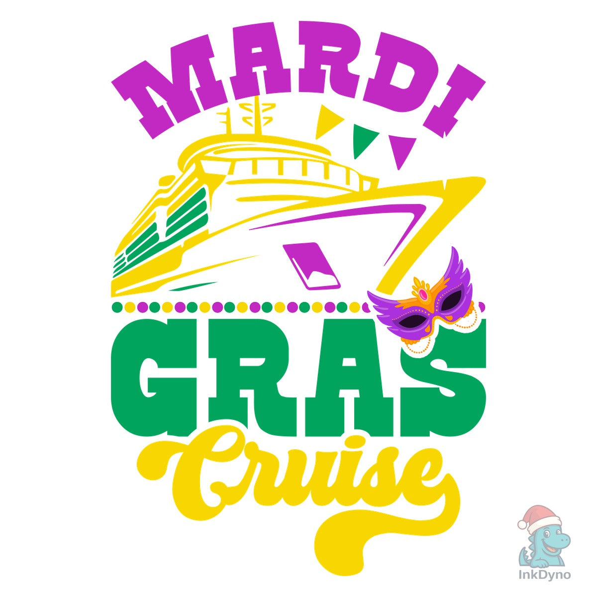 Mardi Gras Cruise Party T-shirt Design