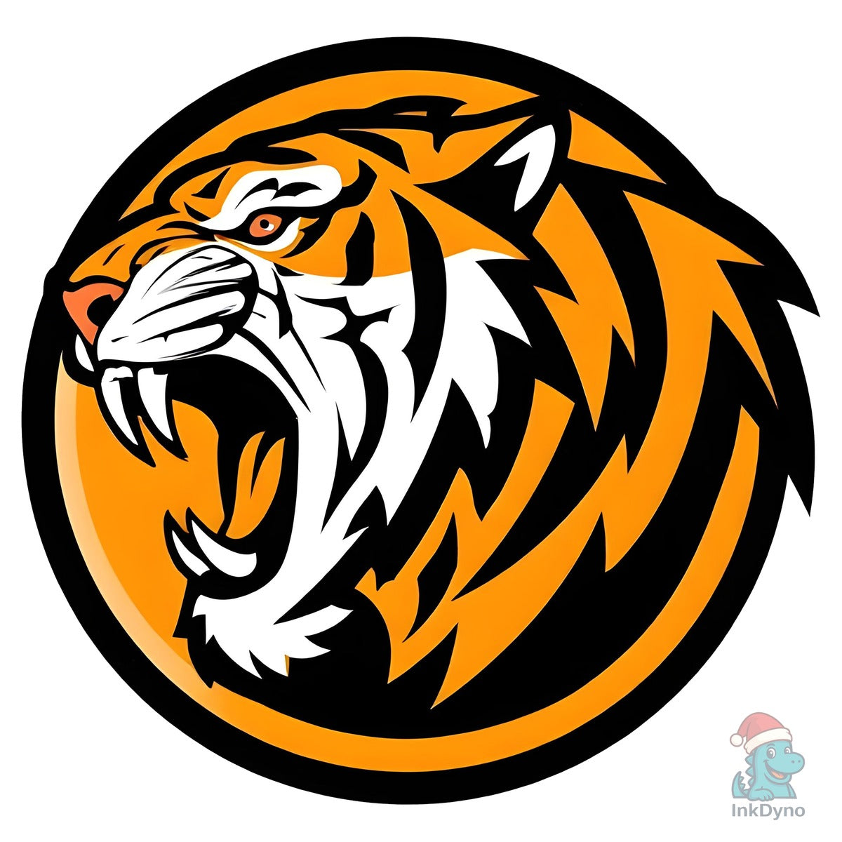Fierce Tiger Head Graphic Design