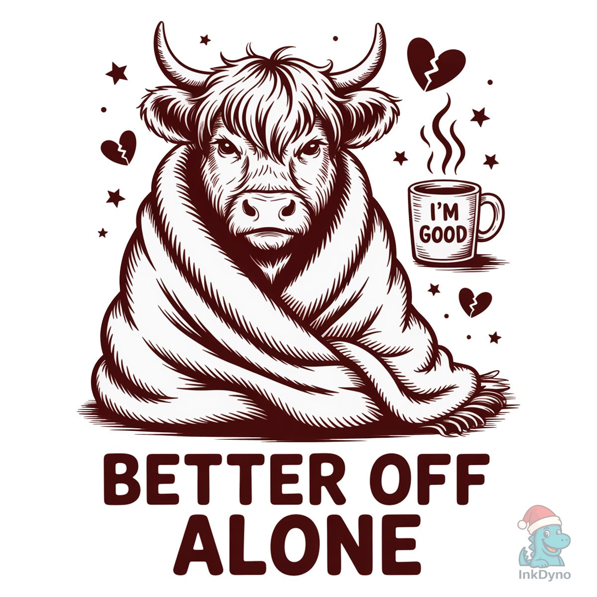Highland Cow Anti Valentine