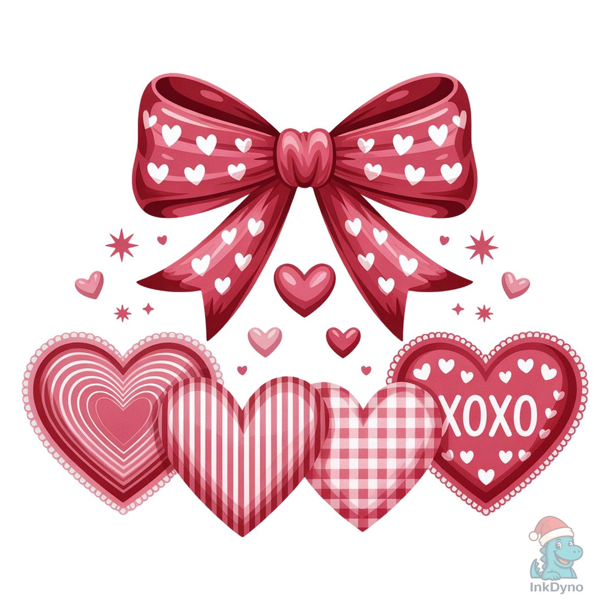 Romantic Valentine S Day Hearts and Bow