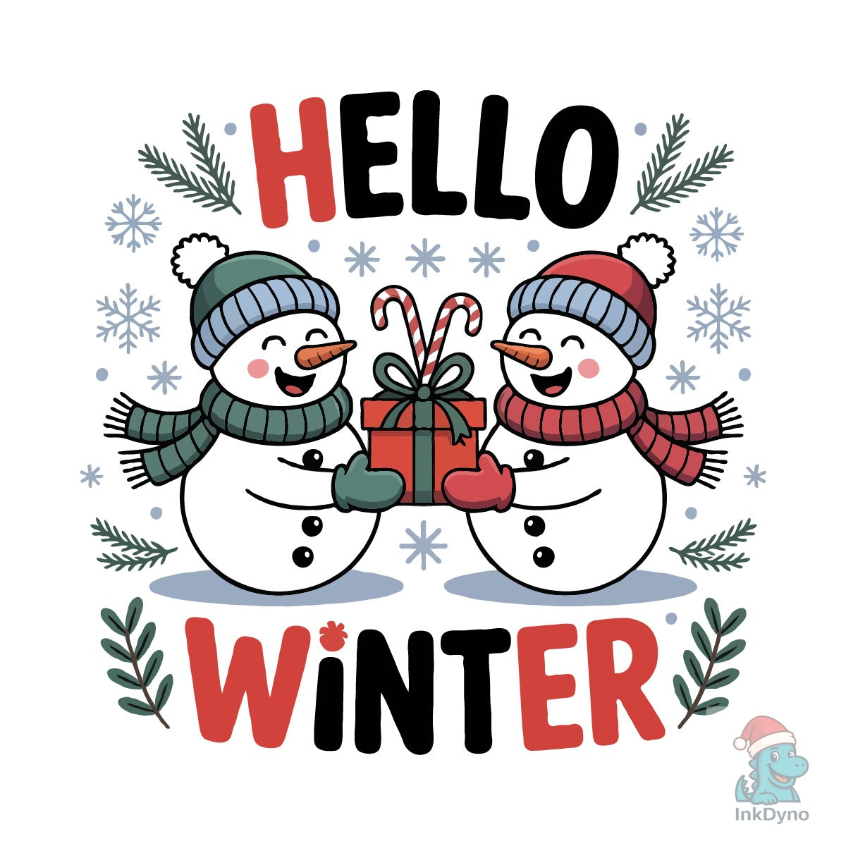Cozy Winter Christmas T-Shirt Design