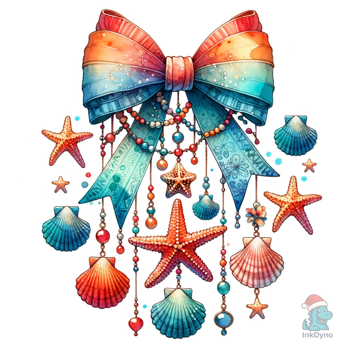 Coquette Ocean Seashell Clam Bow