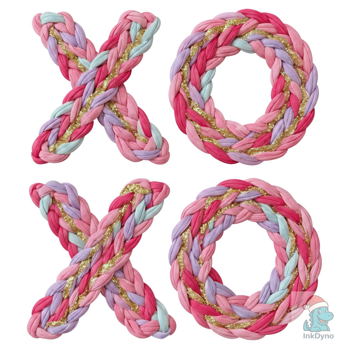 Knitted Faux Yarn Valentine XOXO Love