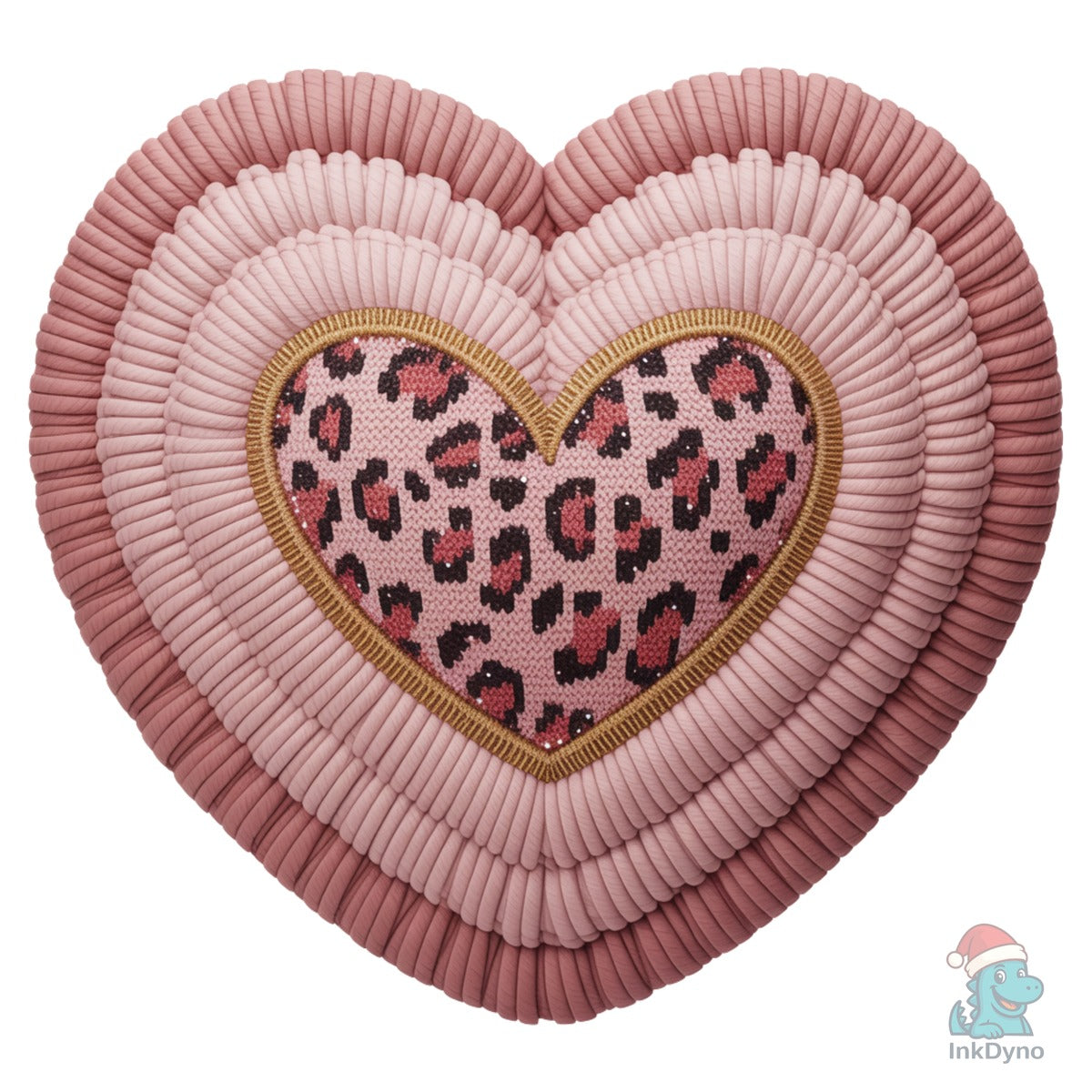 Knitted Valentine Leopard Heart