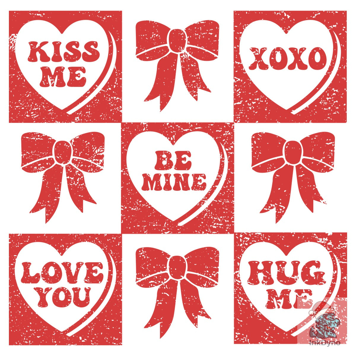 Checkered Valentine Candy Heart