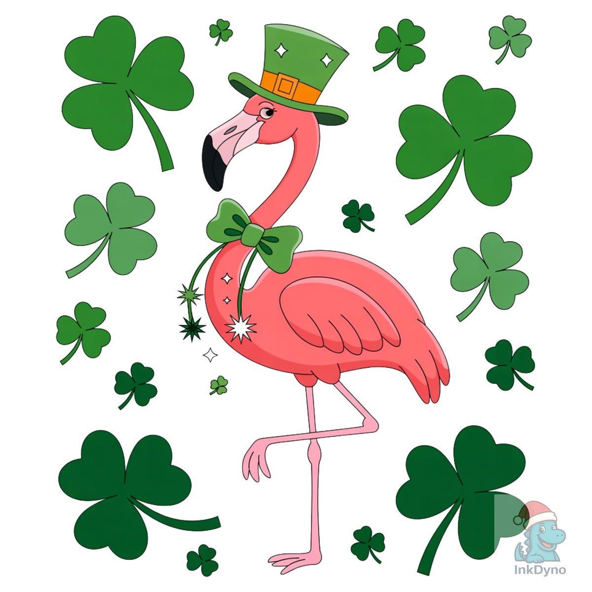 St Patrick's Day Flamingo