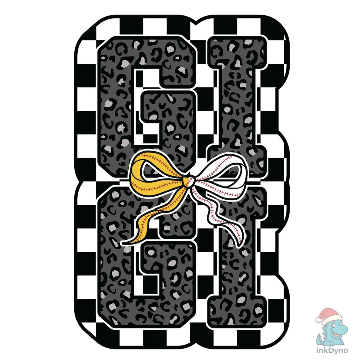 Checkerboard Leopard GiGi Sports Bow